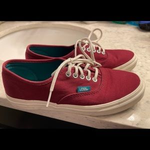 Vans Wine Low Tops Size: 7